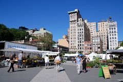 03-1 Farmers Market Looking West To Bank of the Metropolis Building and Decker Building Union Square Park New York City